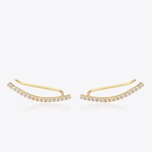 Gold Platinum-plated, 18K gold-plated Zircon 925 Sterling Silver Earrings